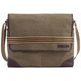 Baekgaard Tan Oilcloth large messenger bag 15 by 13 inches