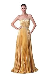 Strapless Backless Charmeuse/Silk Evening Dress 