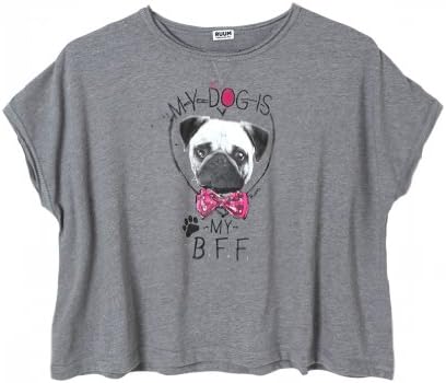 Ruum Big Girls' 5-14 Pet Graphic Tee Medium Heather XS 5-6