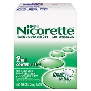 Nicorette Gum Fresh Mint 2 mg - 190 Count