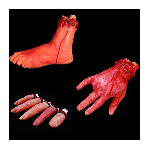 Set of 3pcs Halloween Bloody Fake Body Parts Decoration Props