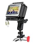 RAM-B-149Z-AQ6U: RAM Medium Wide Aqua Box Bike / Motorcycle Handlebar Mount for Garmin, Magellan, TomTom, Mio GPS Devices