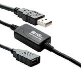 #1: BIGtec 10m USB 2.0 aktiv Verlängerung , USB Repeater Kabel , USB Signalverstärker , USB Extension Cable 10m , aktives USB Kabel zum Verlängern Ihrer Geräte ohne Datenverlust , USB Verlängerung , USB A Stecker auf USB A Buchste A/A Verlängerungskabel