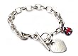 Lovingly Made In Britain Sterling Silver T Bar Heart Bracelet Love 20cm in box