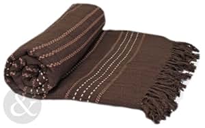 Amazon.com - 100% COTTON Woven Heavy Weight Luxury Thermal Throw Over