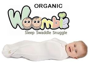 The Organic Woombie Baby Cocoon Swaddle (Big Baby (14-19 lbs), Au'Naturale)