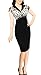 REPHYLLIS Women V Neck Vintage Wedding Party Evening Club pencil Dress