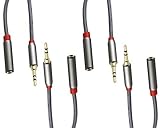C&E CNE64339 15-Feet 3.5mm Stereo Male to Female Extension Cable, 4-Pack