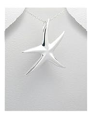 Starfish Pendant Necklace In 92.5 Sterling Silver
