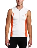 Pearl Izumi Men's Select Tri Sleeveless Jersey, White/Cherry Tomato, Medium