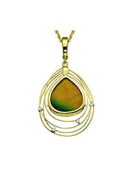 Korite - Ammolite & Diamond Pendant