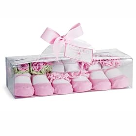 Mud Pie Infant Girls Seersucker Sock Gift Set