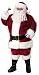 Regency Plush Santa Suit with Hat, Belt, Boot Tops and Gloves in Red or Crimson