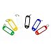 Assorted Color Coded Llavero con etiqueta Ventana Anillo Holder