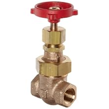Milwaukee Valve 1176 Series Bronze Gate Valve, Heavy Duty Service, Class 200, Non-Rising Stem, NPT Female