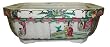 Chinese hand painted double walled porcelain bonsai planter pot - traditional Rose Medallion design