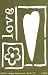 Brass 4x6 Embossing Template: Primitive Heart & Flower