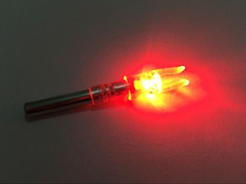 3PK Automatically GT OD 6.3mm lighted led light arrow nocks for gold tip arrows (red)