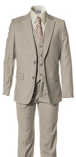 Boys Slim Fit Khaki Tan Suit in Toddlers to Boys Sizing