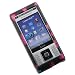 Crystal Hard Black Cover with Hearts Raining Design Case for Sony Ericsson C905 AT&T [WCM451]