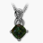 Genuine Sterling Silver Mystic Topaz Pendant with chain