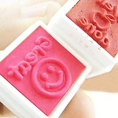 TY English Teacher Comment Stamp Ink Pad with Super Nice Work Well Done Words (6-Pack)