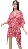 Hot & Sexy Animal Skin Printed Plus Size Short Kaftan Caftan Cover up Valentine's Day Gift