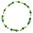 Green Crochet Beaded Collar Necklace