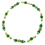 Green Crochet Beaded Collar Necklace