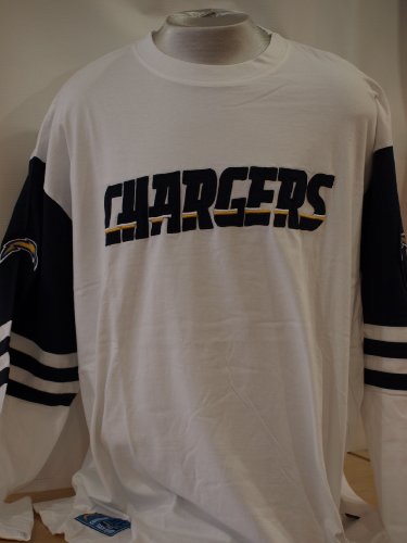 San Diego Chargers Long Sleeve Jersey (6xlarge = 66-68 Inch Chest)