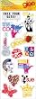 Glee TV Show "Free Your Glee!" Sayings Sticker Set
