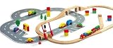 Heros 72 Pieces Wooden Toy Train Railway & Roadway Set: Ages 3 & up