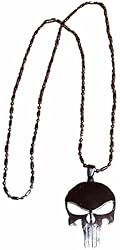 Marvel Comics THE PUNISHER Metal Skull Logo PENDANT NECKLACE w/ 24" Chain