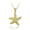 18K Gold over Sterling Silver Starfish Pendant