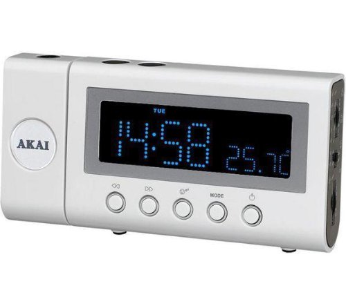 ARP-100W ARP-1000W Projection Radio Alarm Clock - in white Clock radios