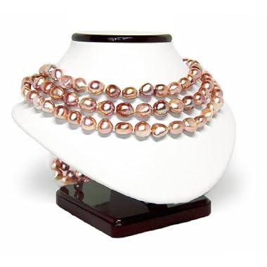 HinsonGayle Ultra-Luster Pink Free-Form Baroque Cultured Pearl Rope Necklace