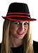 NEON NIGHTLIFE Light Up Fedora, Large, Red