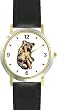 Koala on Branch - Koala Bear Animal - WATCHBUDDY&reg; DELUXE TWO-TONE THEME WATCH - Arabic Numbers - Black Leather Strap-Size-Large ( Men's Size or Jumbo Women's Size )