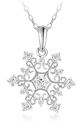 Elegant Rose Women White Gold Plated Sunflower Solitaire Cubic Zirconia Pendant Necklace