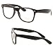 Classic Vintage Buddy Nerd Wayfarer Blues Brothers Clear Sunglasses - Black 100