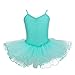 YiZYiF Child Baby Girl Sleeveless Ballet Tutu Dress Leotard Dancewear Green 5-6