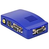VideoSecu TV Video RCA BNC to PC VGA Converter Adapter Switch Box AV2VGA A15