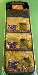 Kitchen Decorative Hangable tea cups "Tea Time" 3 pocket Organizer