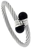 Solid Surgical Steel Cable Bracelet