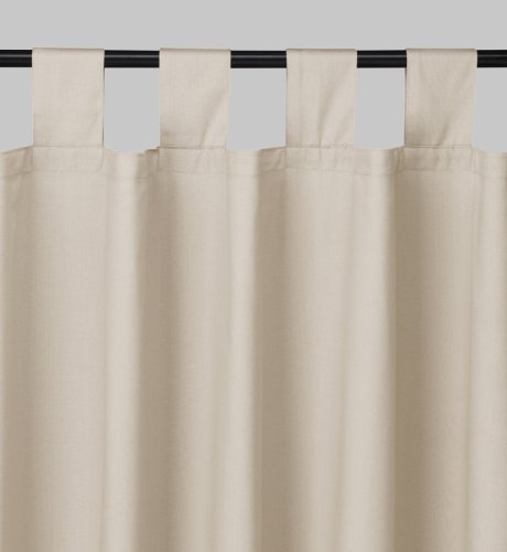 Plain Pure Cotton Loop Top Curtains