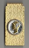 U.S. Mercury Silver Dime Two Tone Coin Hinge Money Clip (Minted 1916 - 1945) U.S. Mercury Silver Dime Two Tone Coin Hinge Money Clip (Minted 1916 - 1945)