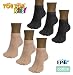 TOETOE Socks 6 Pairs Pack Kids Anklet Pink(3) Black(3) Unisize 10-2.5