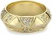 House of Harlow 14k Yellow-Gold-Plated Pave Thick Stack Ring, Size 7…