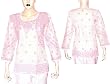 Womens Blouses Cotton Long Sleeve Top Shirt Chikan Embroidery Size M (ctop419)