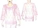 Womens Blouses Cotton Long Sleeve Top Shirt Chikan Embroidery Size M (ctop419)
